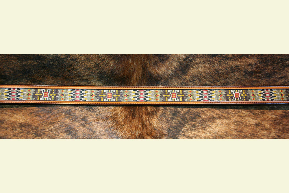 Tribal Echo Beaded Leather Western Belt - Image 2